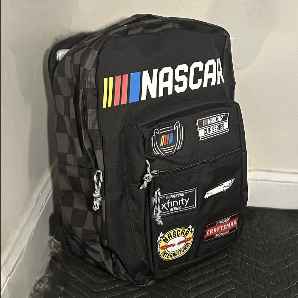 Nascar Backpack With Logo And Patches RARE!